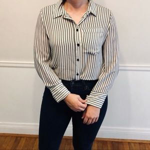 White Pinstriped Button Down